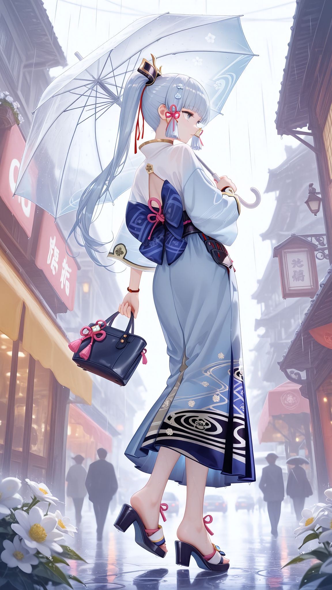 春雨 丨 垂帘星砂 原神 多角色。#二次元 #原神 #申鹤 #八重神子 #雷电将军