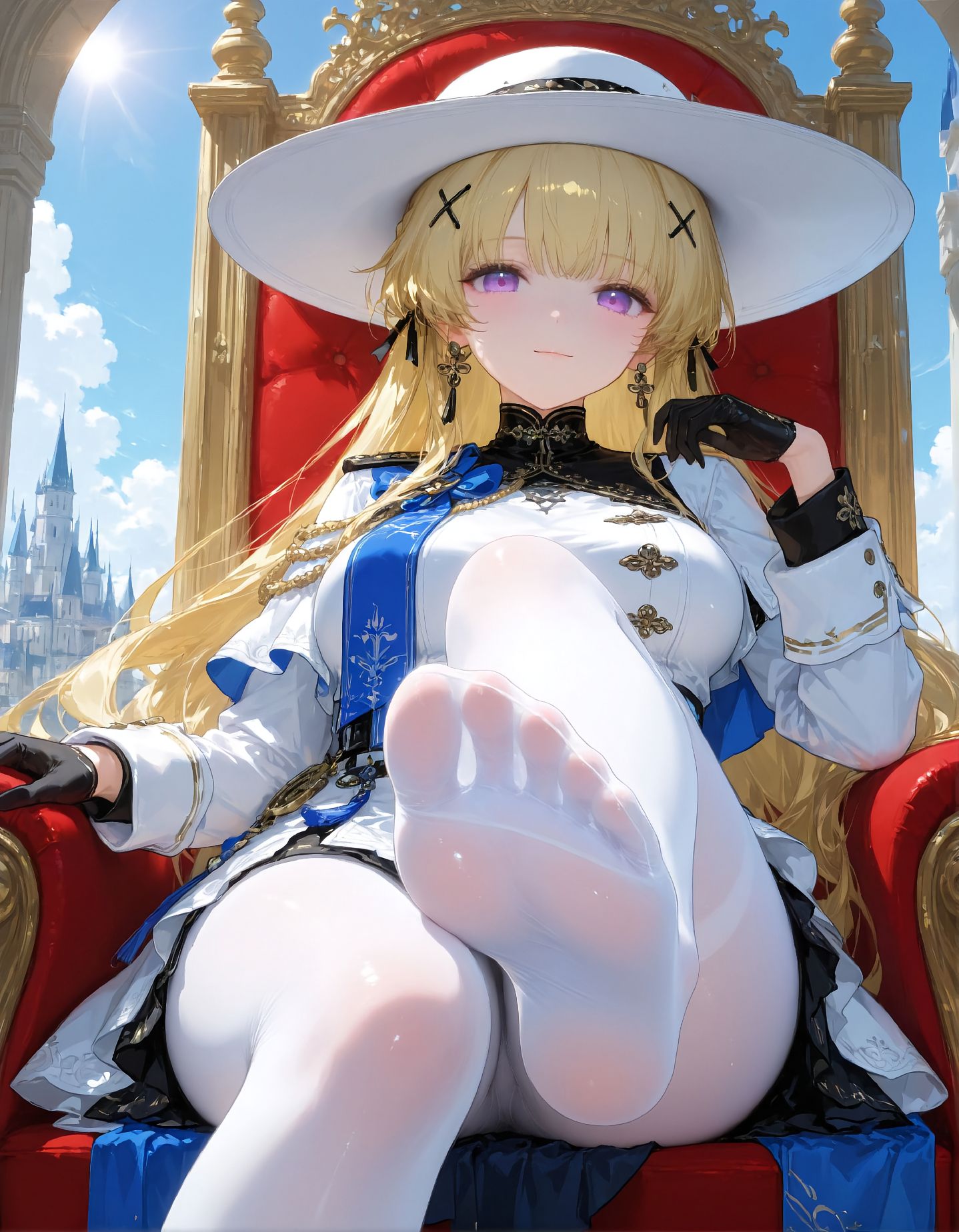 【鸣潮 菲比】二次元少女 白丝 美腿 丝袜