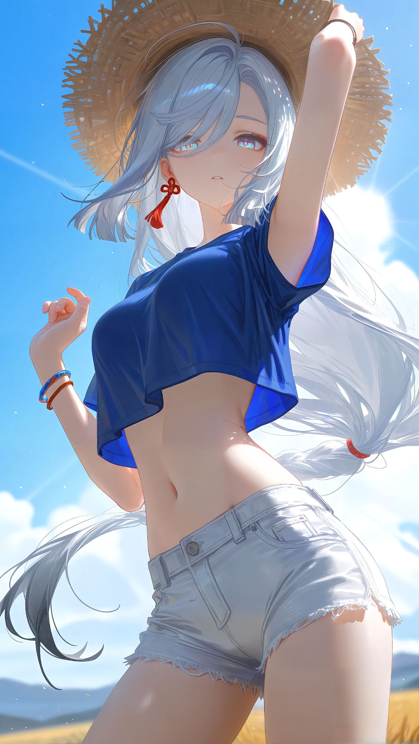 海边游玩 原神 申鹤 心海 刻晴 荧