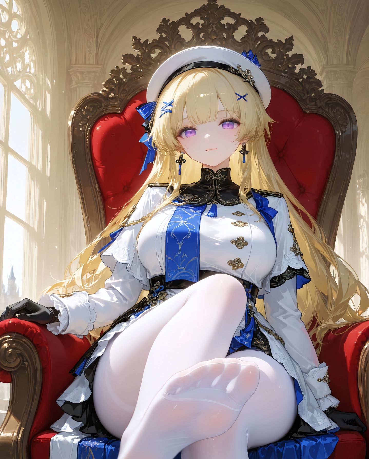 【鸣潮 菲比】二次元少女 白丝 美腿 丝袜